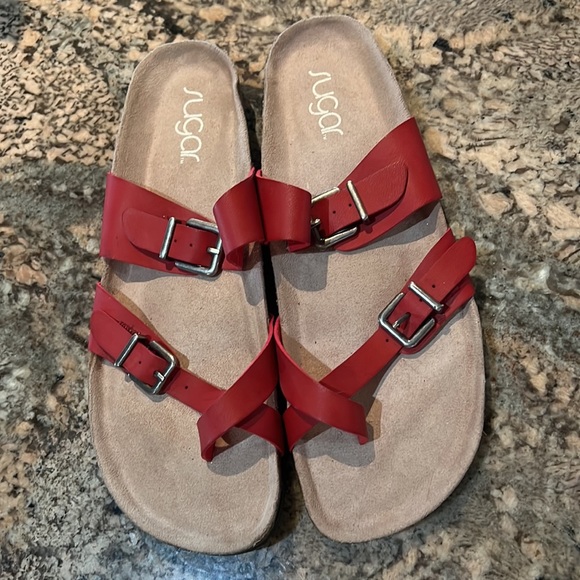 Sugar Red Sandals - Picture 5 of 6